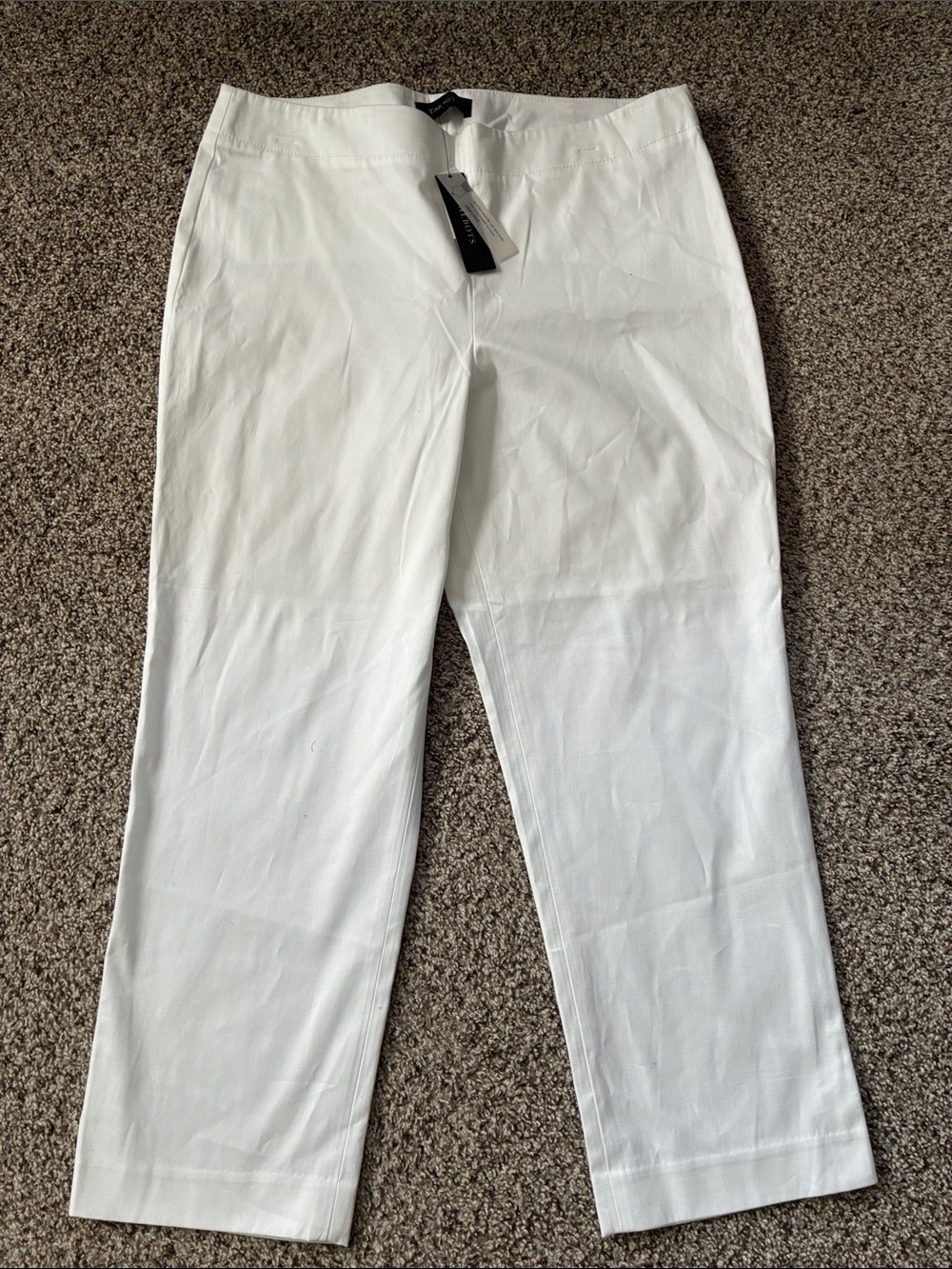 🦋 NWT $69.50 Talbots White Straight-Leg Dress Pants